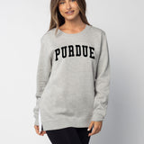 Back To Basics Tunic Purdue Boilermakers in Heather Grey