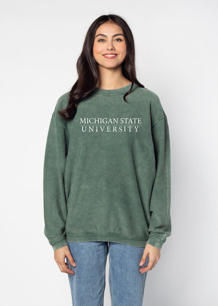 The Original Corded Crew Michigan State Green Sweatshirt – chicka-d