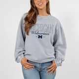 The Original Corded Crew Michigan Wolverines Cliffs Notes in Faded Denim