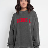 Campus Crew Sweatshirt Georgia Bulldogs in Charcoal