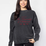 Oklahoma Sooners Orientation Burnout Crew Sweatshirt in Oatmeal