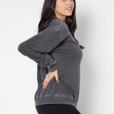 Purdue Boilermakers Orientation Burnout Crew Sweatshirt in Charcoal