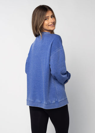 Kentucky Wildcats Orientation Burnout Crew Sweatshirt in Cobalt
