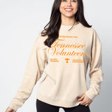 Tennessee Volunteers Orientation Burnout Crew Sweatshirt in Oatmeal