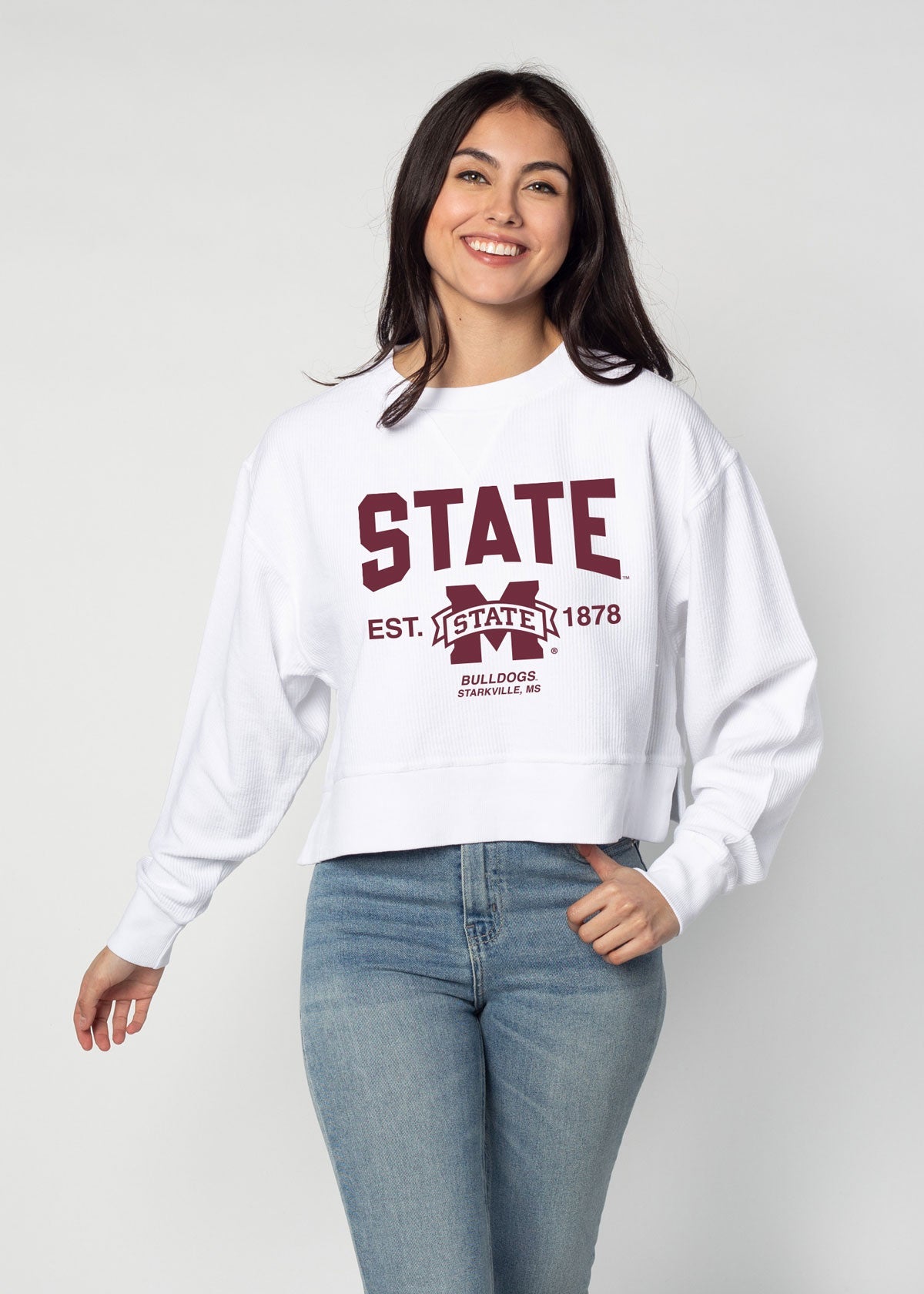 Mississippi State Bulldogs Kickoff Corded Boxy Pullover – chicka-d