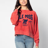 Ole Miss Rebels Kickoff Corded Boxy Pullover