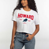 Howard Bison Short 'N Sweet Tee in White