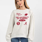 Alabama Crimson Tide oversized womens Old School Crew sweatshirt