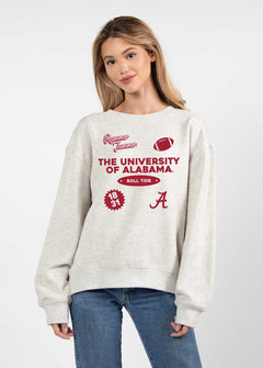Alabama Crimson Tide oversized womens Old School Crew sweatshirt