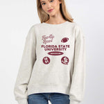 Florida State Seminoles oversized womens Old School Crew sweatshirt
