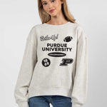 Purdue Boilermakers oversized womens Old School Crew sweatshirt