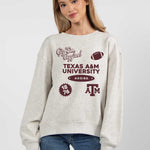 Texas A&M Aggies oversized womens Old School Crew sweatshirt