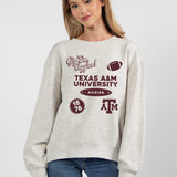 Texas A&M Aggies oversized womens Old School Crew sweatshirt