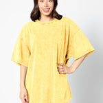"Feel like a rockstar in our comfortable and on-trend band tee in butter yellow. Our super soft oversized t-shirt is perfect for that elevated, lived-in feel. Made with 100% cotton and a vintage inspired mineral wash, you will never want to take it off!
Fabric: 100% cotton
Care: Machine wash
Fit: Oversized"