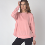 Burnout Hi-Lo Crew in Urban Pink