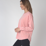 Burnout Hi-Lo Crew in Urban Pink