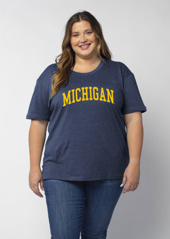 Michigan Wolverines Women's Must Have Tee in Navy