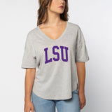 V-Happy Jersey LSU Tigers in Heather Grey