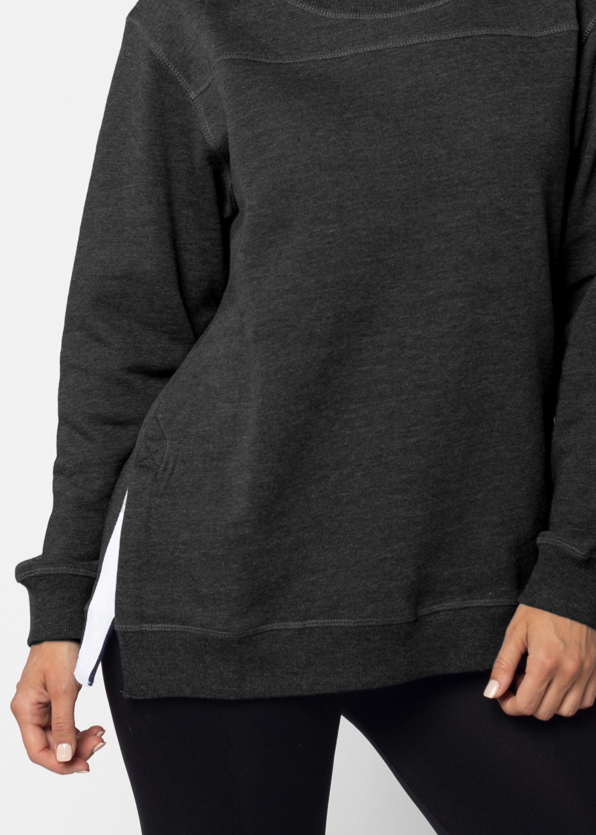 Chicka-D NCAA Iowa Hawkeyes Women's Cozy Fleece Tunic Hoodie - Heather Grey, Size Large