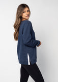 Back To Basics Tunic West Virginia Mountaineers in Navy