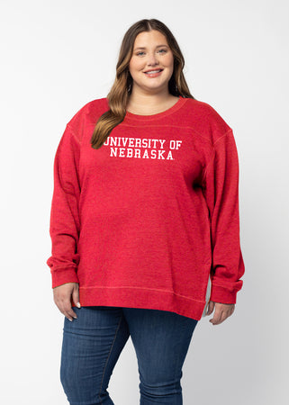 Back To Basics Tunic Nebraska Cornhuskers in Red