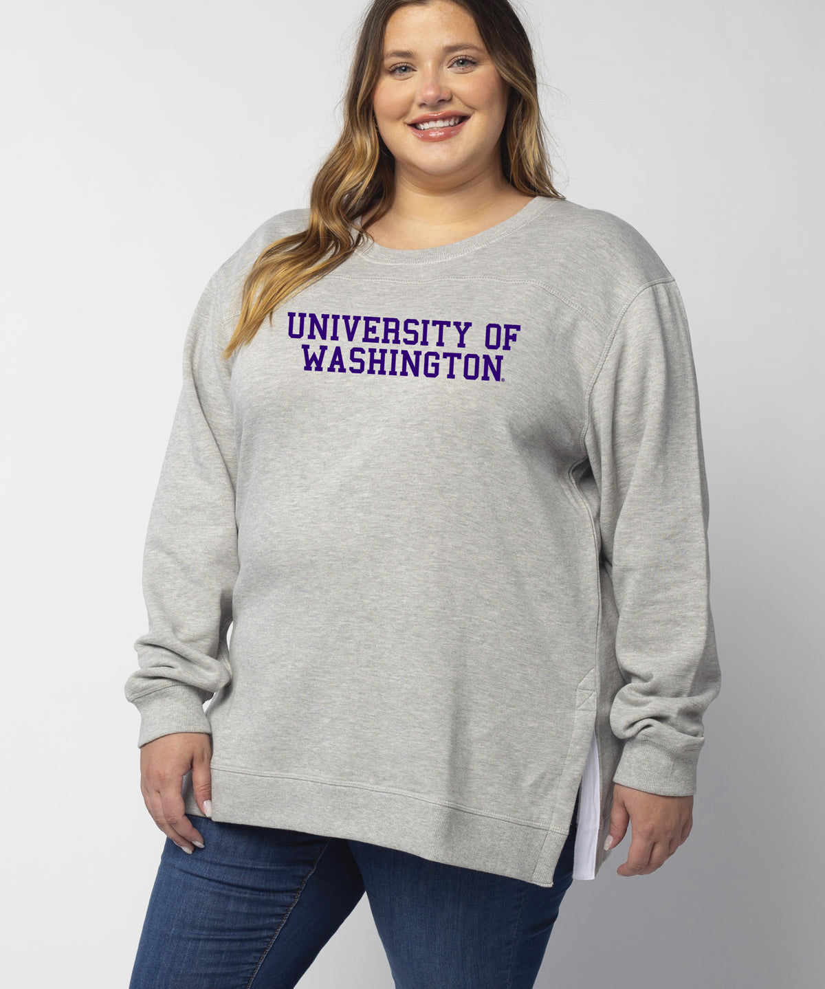 Back To Basics Tunic Washington Huskies in Heather Grey
