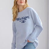 Michigan Wolverines Alumni Warm Up Crew Sweatshirt