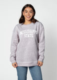 Warm Up Crew Sweatshirt Mississippi State Bulldogs in Merlot