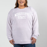 Warm Up Crew Sweatshirt Mississippi State Bulldogs in Merlot