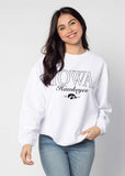 The Original Corded Crew Iowa Hawkeyes Cliffs Notes in White