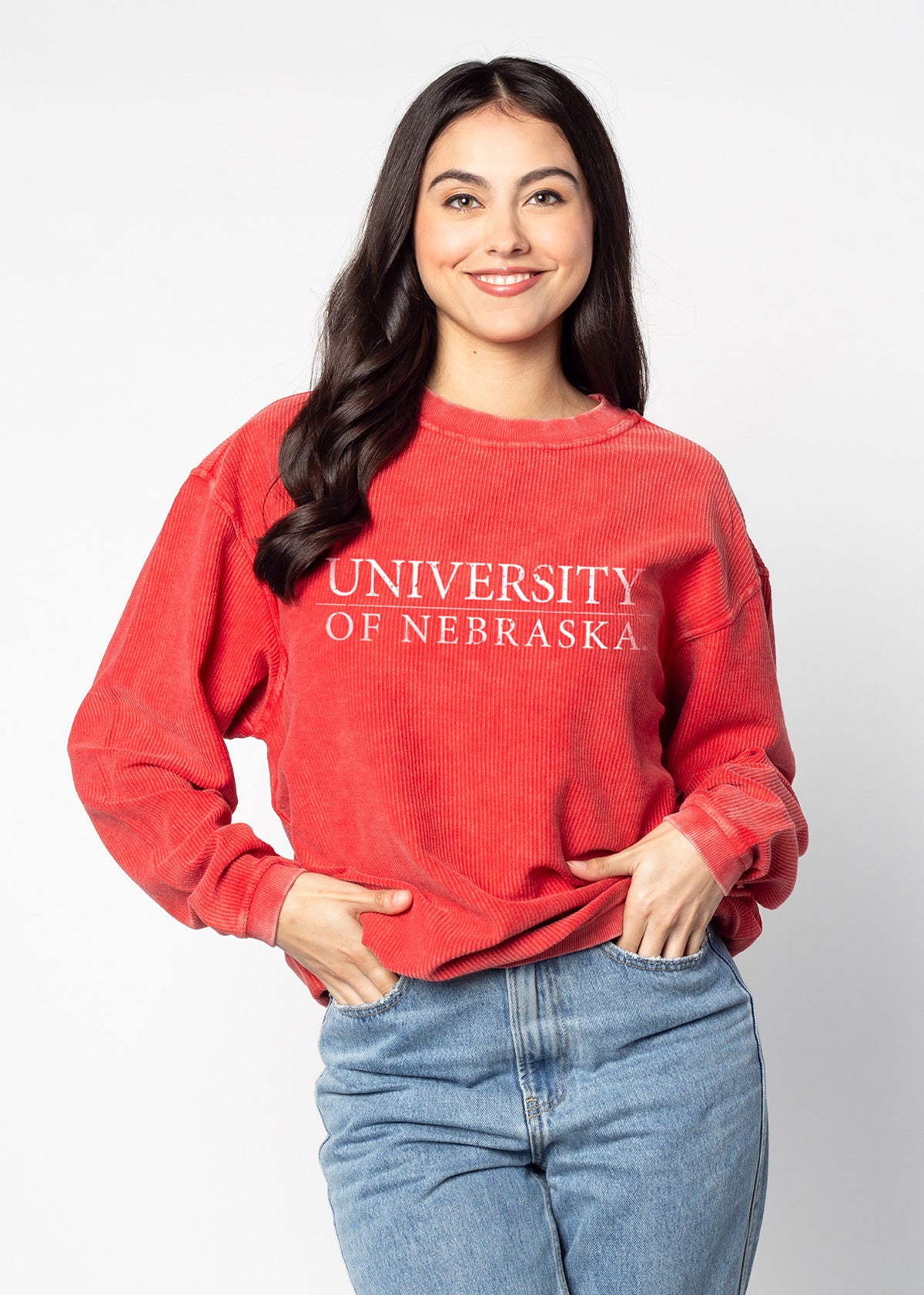 Corded Sweatshirt Nebraska Cornhuskers in Red