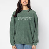 The Original Corded Crew Michigan State Green  Sweatshirt