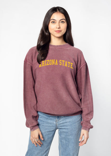 Arizona State Sun Devils Corded Crew Sweatshirt | chicka-d