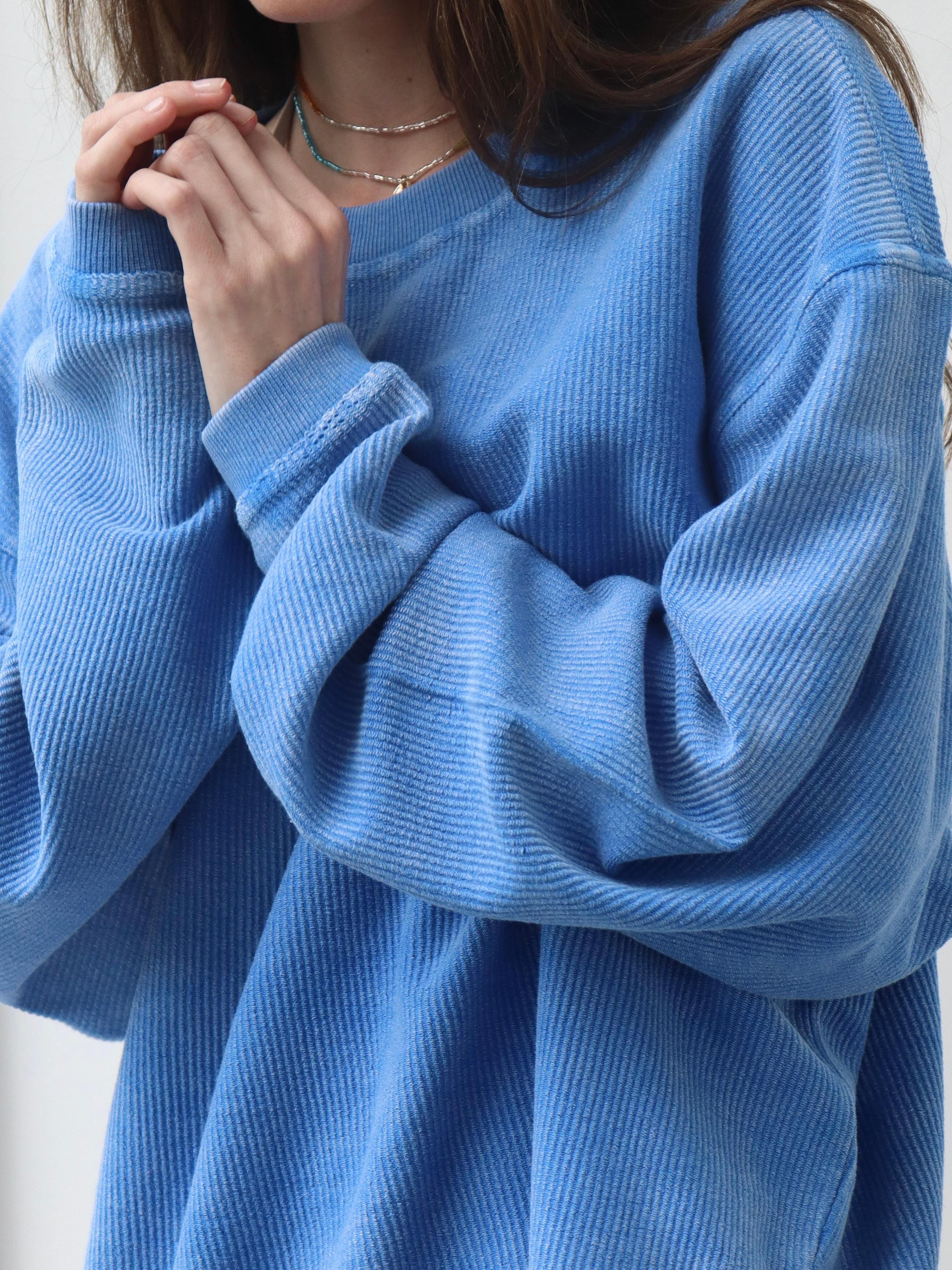 Women's Corded Crew Sweatshirt | chicka-d