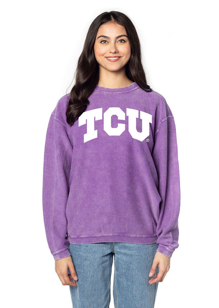 Women's Corded Crew Sweatshirt | chicka-d