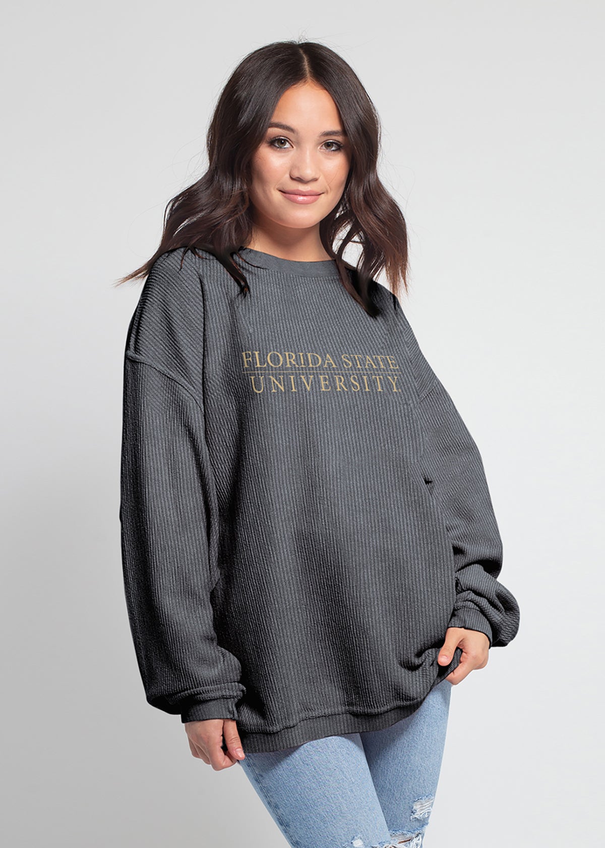 Corded Sweatshirt Florida State Seminoles in Charcoal