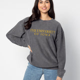 The Original Corded Crew Iowa Hawkeyes with Distressed Bar