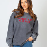 The Original Corded Crew Nebraska Cornhuskers in Charcoal