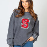The Original Corded Crew NC State Wolfpack in Charcoal