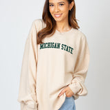 The Original Corded Crew Michigan State Spartans in Natural