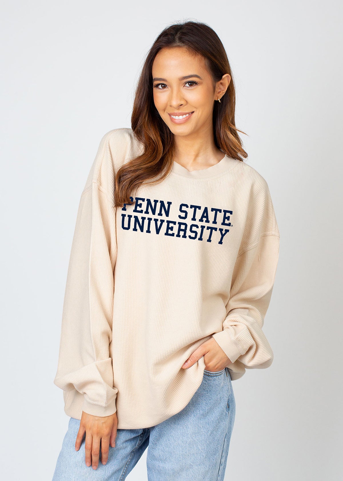 Corded Sweatshirt Penn State Nittany Lions in Natural