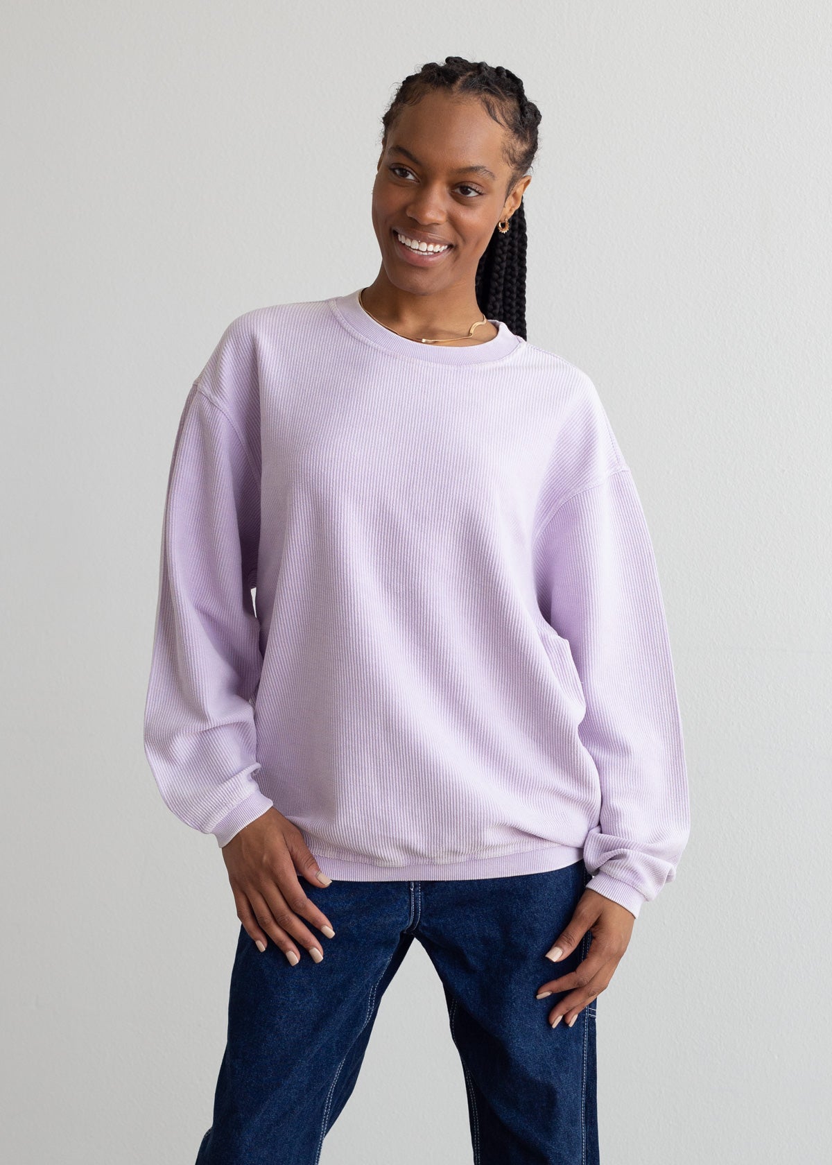 Corded crew sweatshirt on sale plain