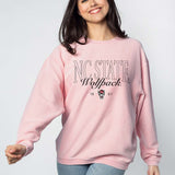 The Original Corded Crew NC State Wolfpack Cliffs Notes in Urban Pink