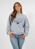 The Original Corded Crew Michigan Wolverines Cliffs Notes in Faded Denim