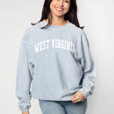The Original Corded Crew West Virginia Mountaineers in Faded Denim