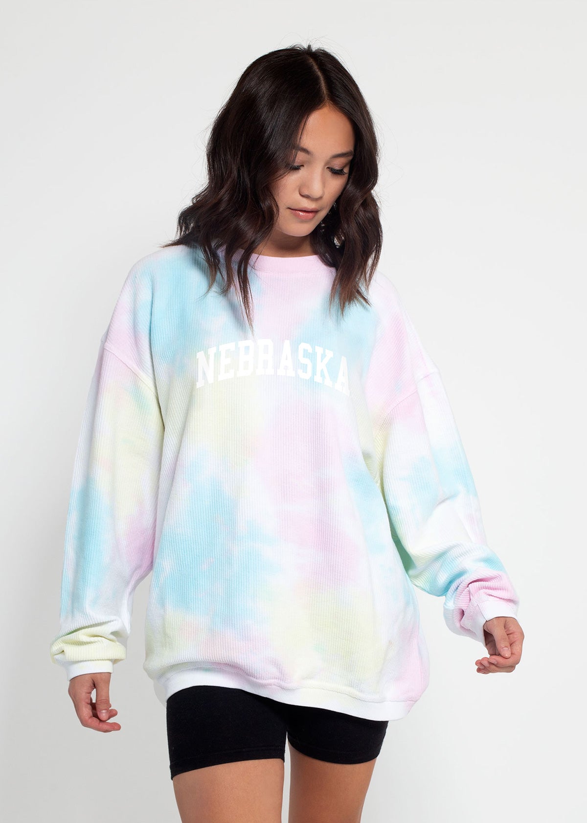 Rainbow Nebraska Huskers Corded Sweatshirt