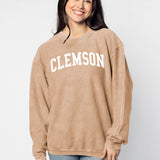 Corded Sweatshirt Clemson Tigers in Latte