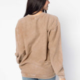 Corded Sweatshirt Clemson Tigers in Latte