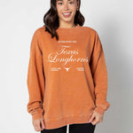 Texas Longhorns burnout crewneck sweatshirt for women