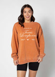 Texas Longhorns burnout crewneck sweatshirt for women